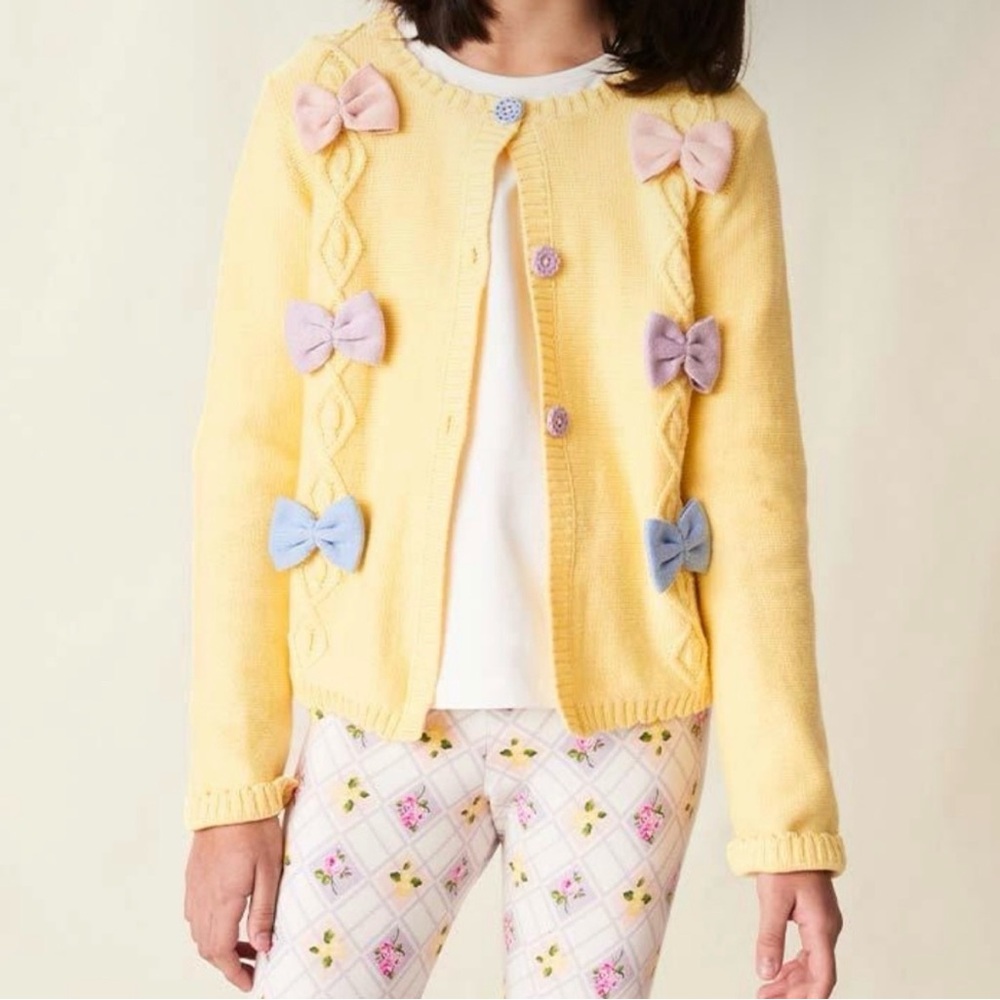 Matilda Jane Yellow Sweater with Pastel Bows